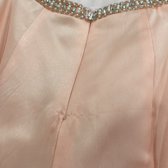 🌟Host Pick🌟Peach Rachel Allan Two Piece Sequined Gown - Picture 14 of 15